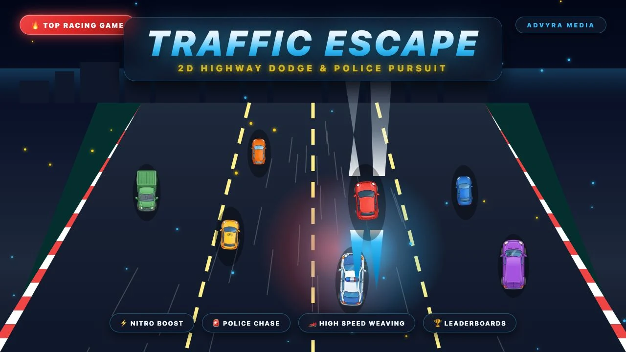 Traffic Escape — 2D Highway Dodge browser game