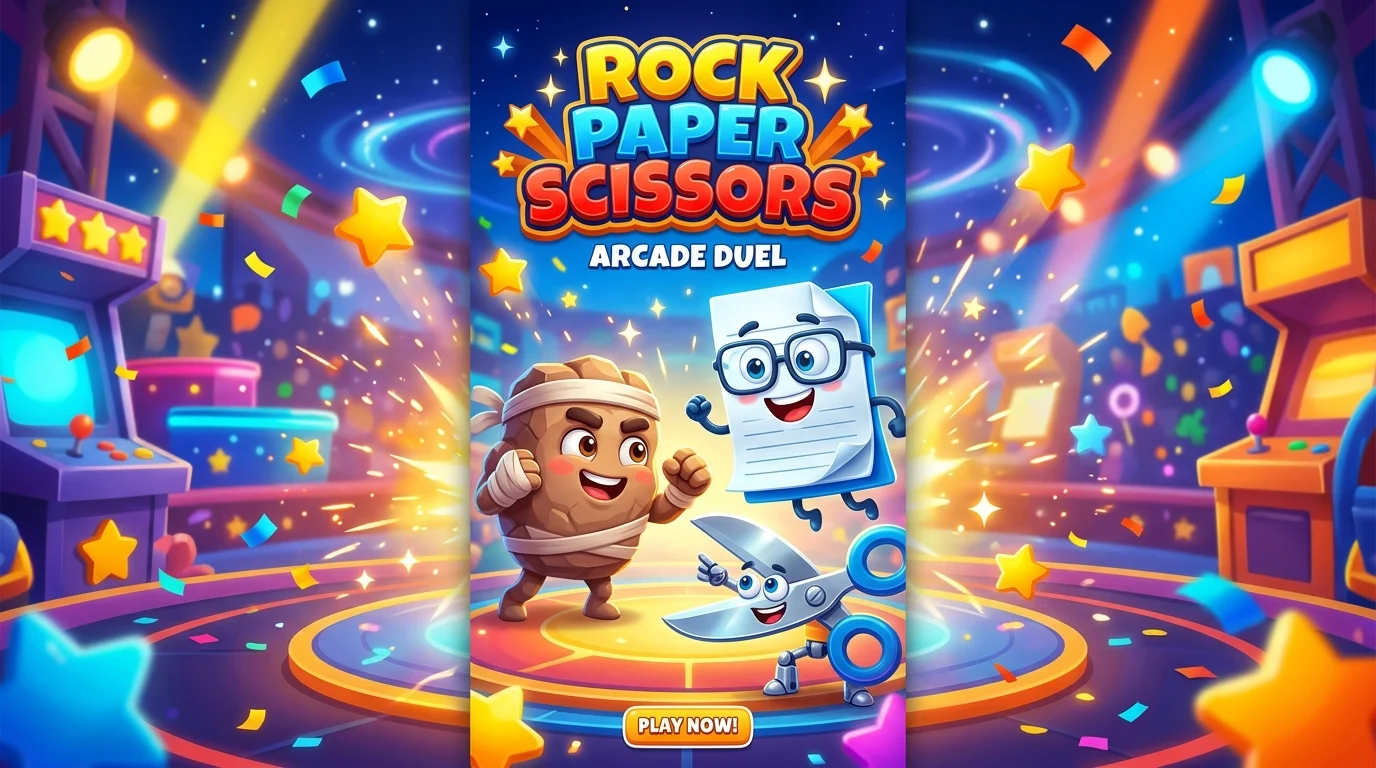 Rock Paper Scissors Neon browser game